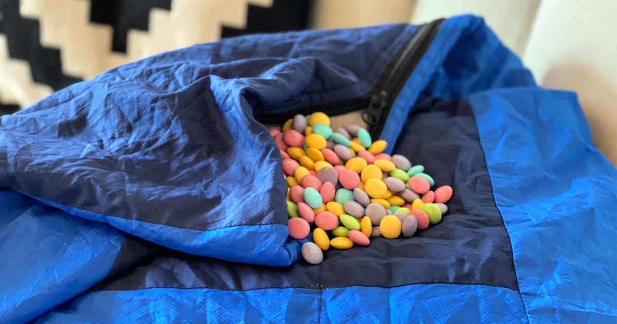 m&m's with blue blanket