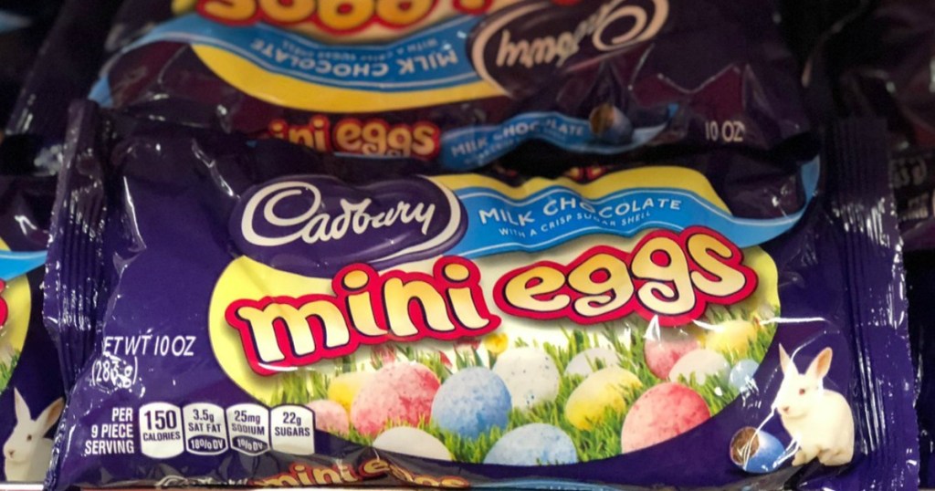 Cadbury Mini Eggs on shelf