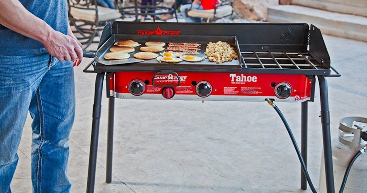 Camp Chef Tahoe 3Burner Propane Camp Stove w/ Griddle Only 134.99 Shipped