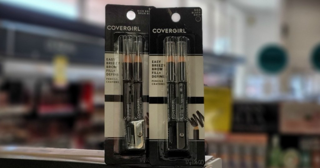 two CoverGirl Brow Fill Pencils on shelf at CVS