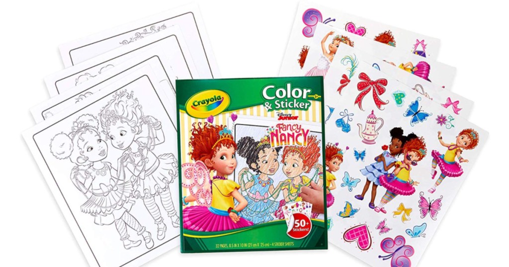 coloring book and stickers