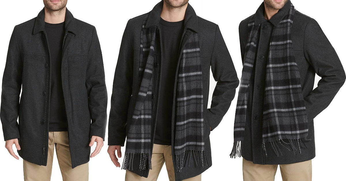 dockers coat with scarf