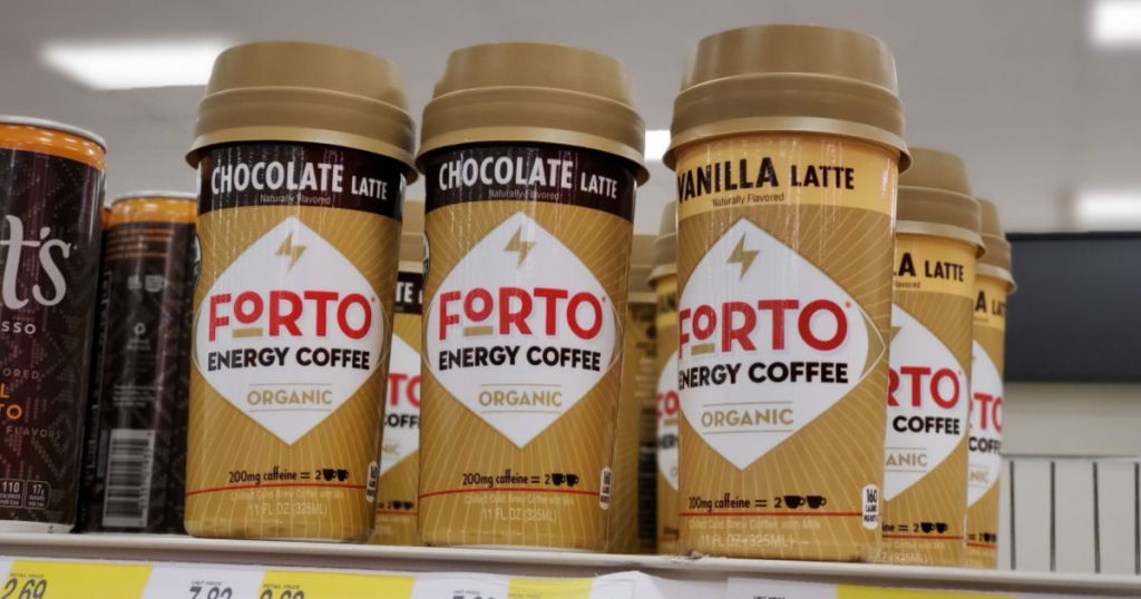 Chocolate and Vanilla Latte Forto Energy Coffee on shelf at target