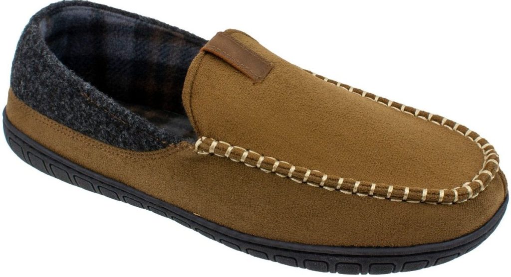 mens suede slipper one right foot one