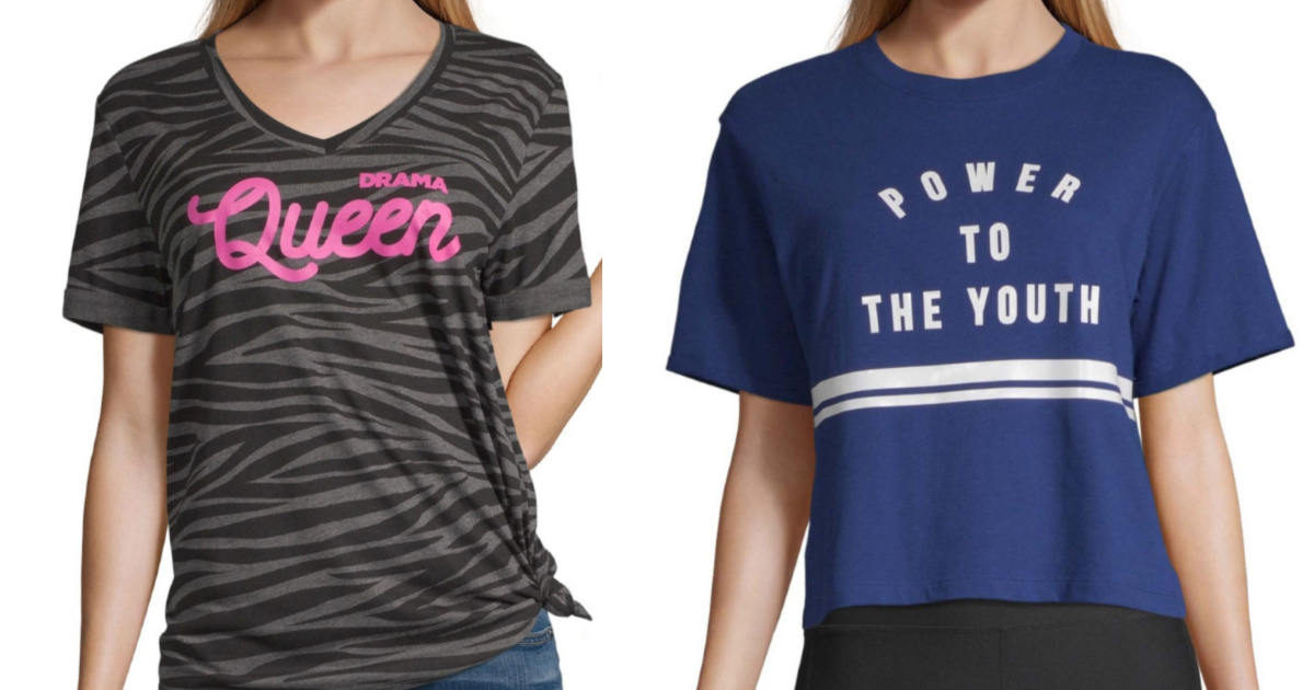 jcpenney juniors graphic tees