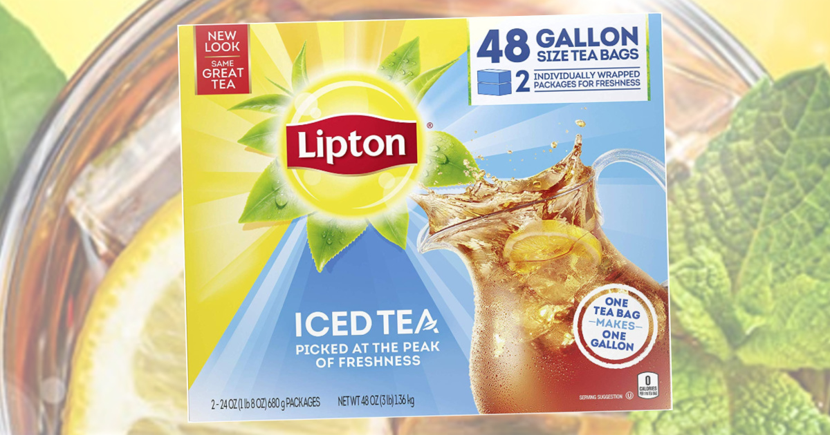 Lipton 24Count Box 1 Gallon Unsweetened Iced Tea Filter Bags  4Case