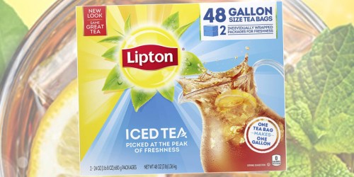 Lipton Gallon-Sized Iced Tea Bags 48-Count Only $10.52 on Amazon