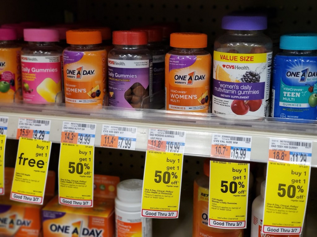One a Day Gummies Vitamins on CVS shelf