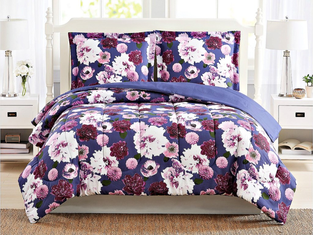 Pem America Bloomy Reversible 3-Piece Comforter Set