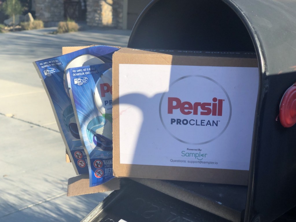 Persil ProClean Sampler box in mailbox
