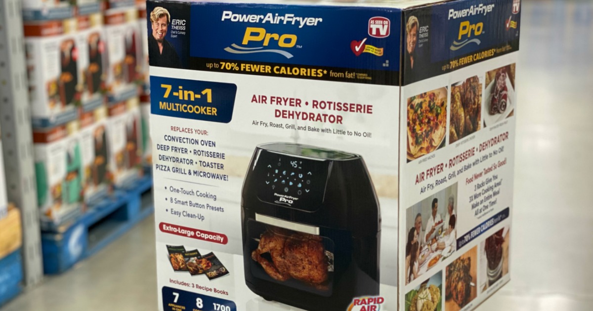 Power Air Fryer Pro box on display in a store