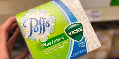 Puffs Facial Tissues 4-Pack Only $4 Shipped on Walgreens.com | Just $1 Per Box