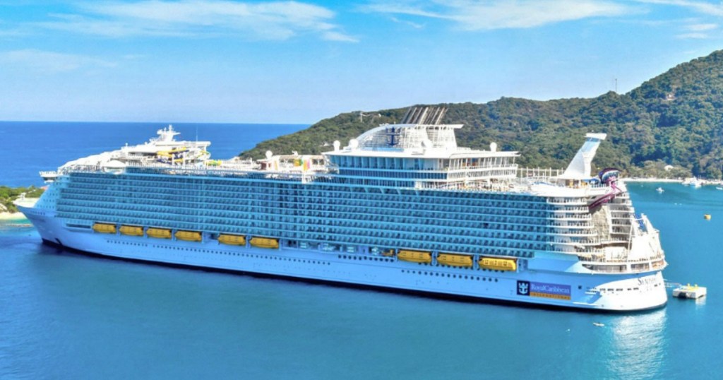 Large Cruise ship on the ocean