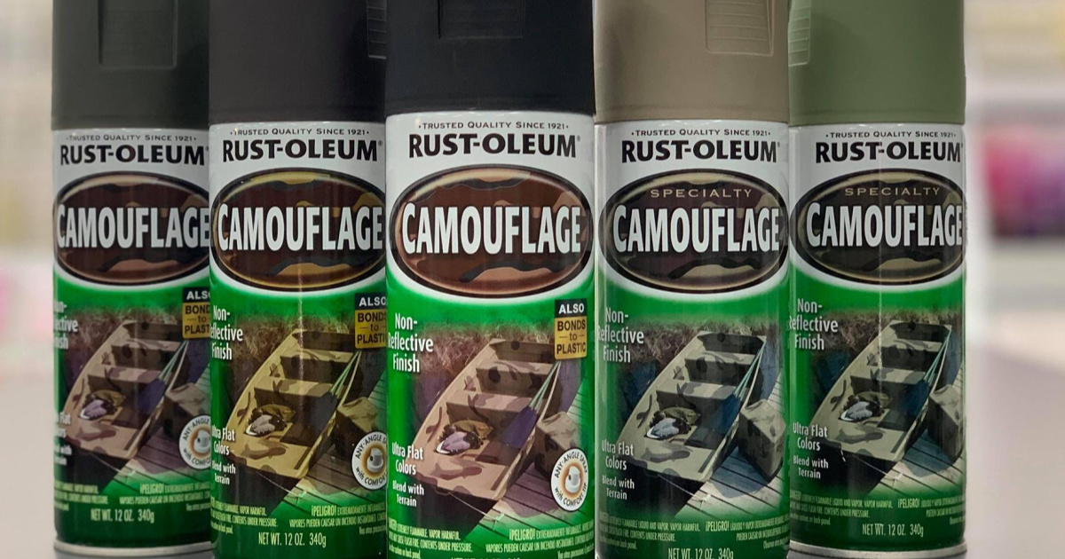 Rust-Oleum Camouflage Spray Paint Kit Only $9.92 on  (Regularly $23)