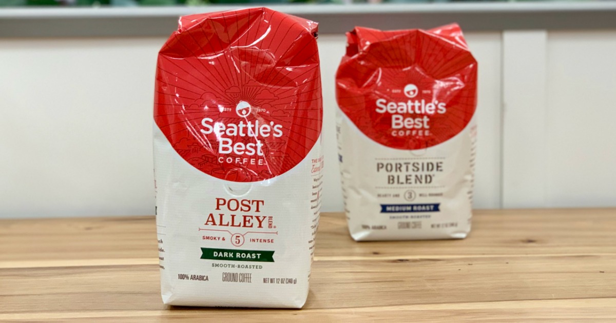 two bags of Seattle's Best Coffee