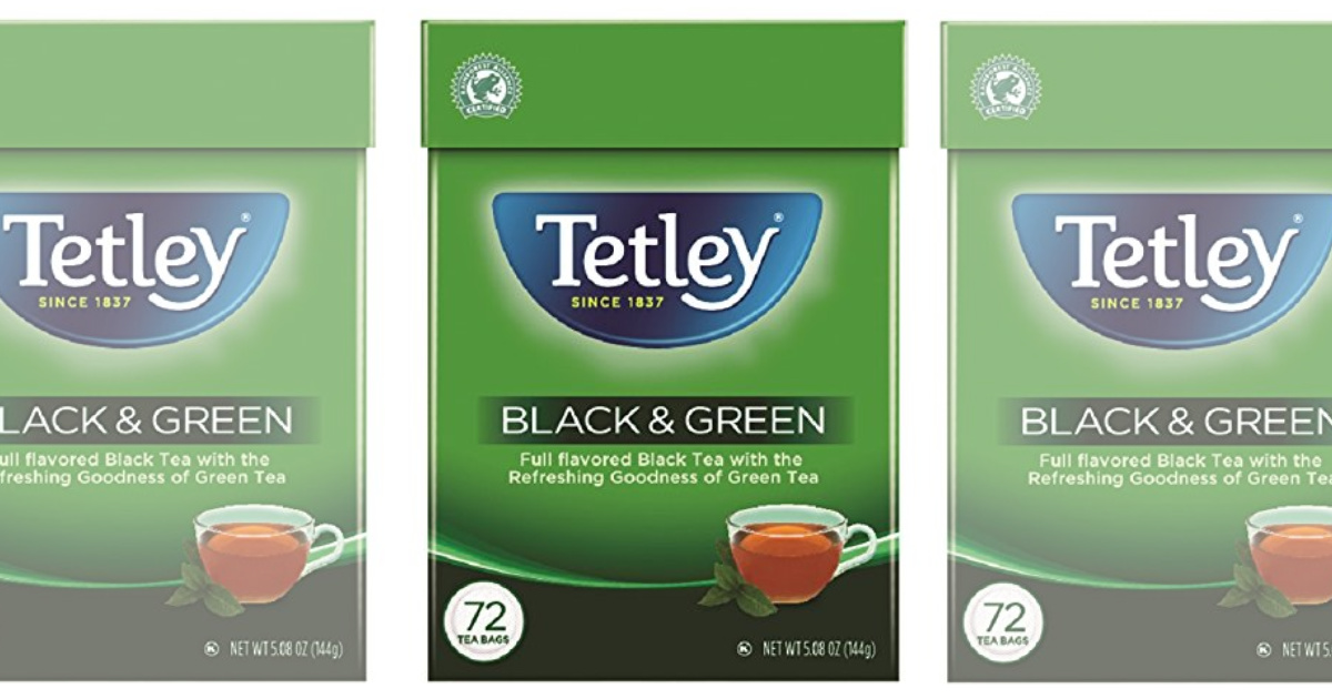 Tetley Black \u0026 Green Tea Bags 72-Count 