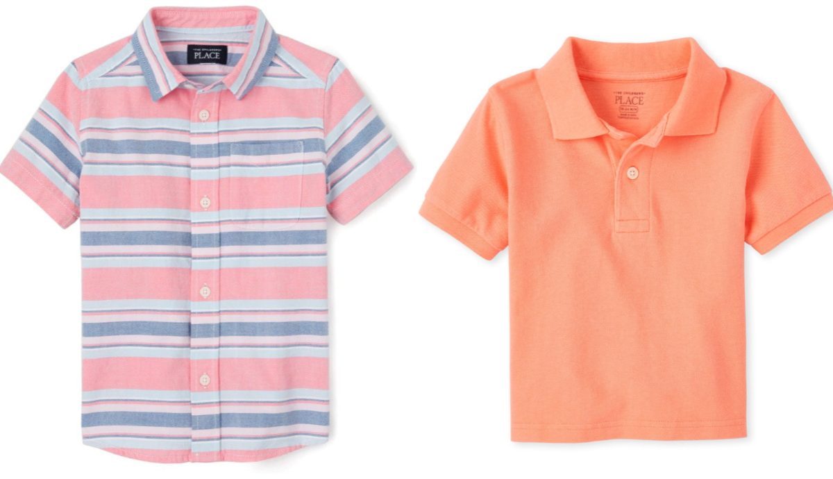 baby and toddler pink and orange shirts