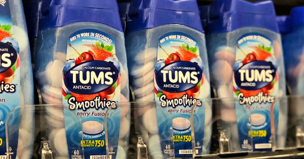 Tums Smoothies Berry Fusion Antacid Tablets in store