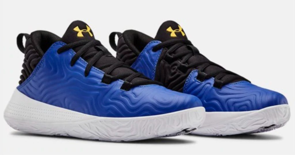 blue and black under armour shoes