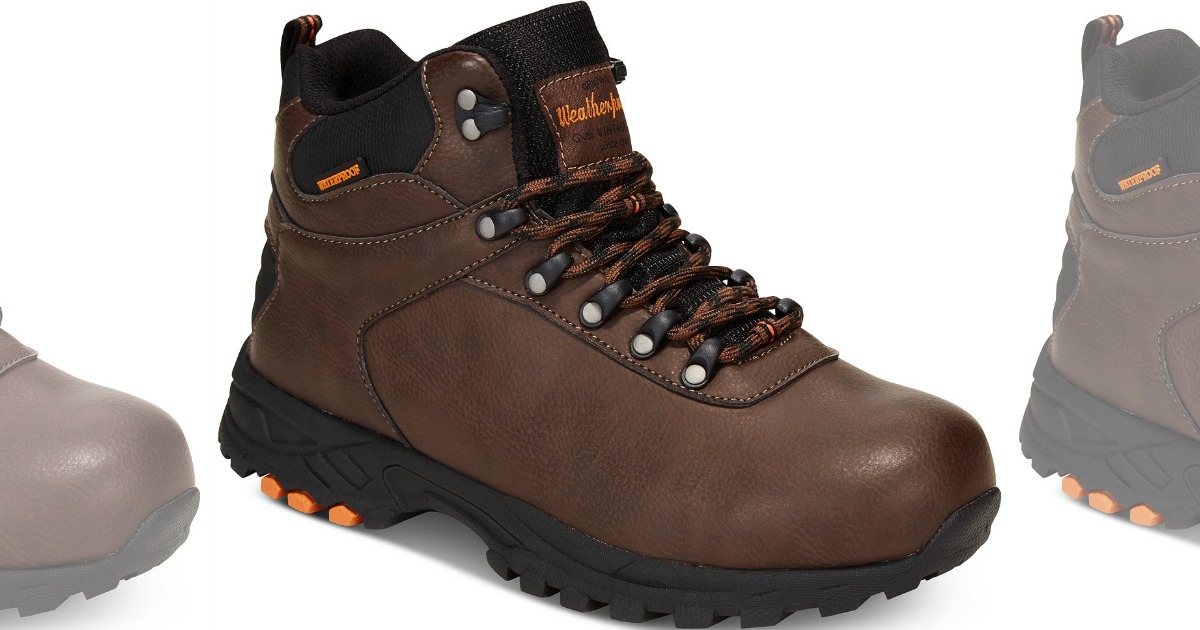 Men's Weatherproof Hiking Boots Only 