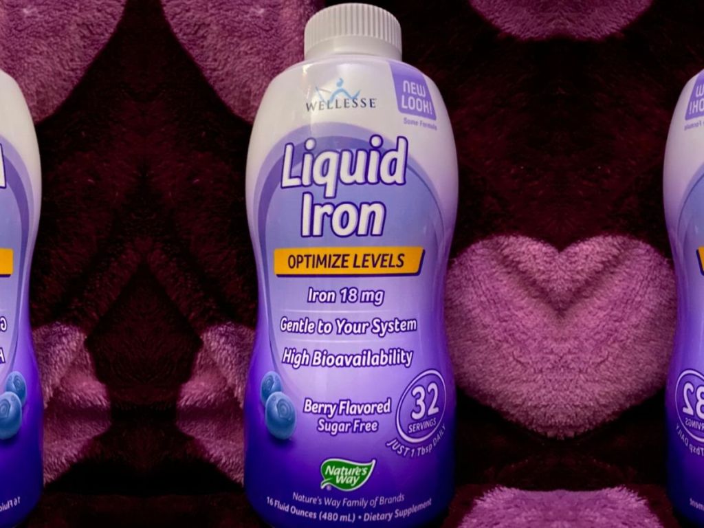bottle of liquid iron