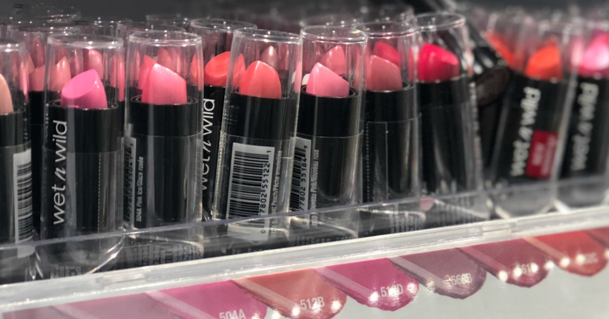 row of Wet n Wild lipsticks
