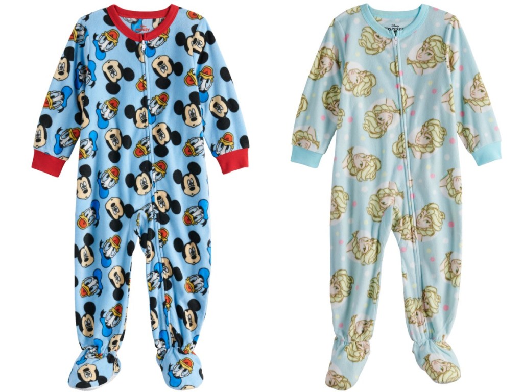 mickey mouse and frozen baby onesie pajamas