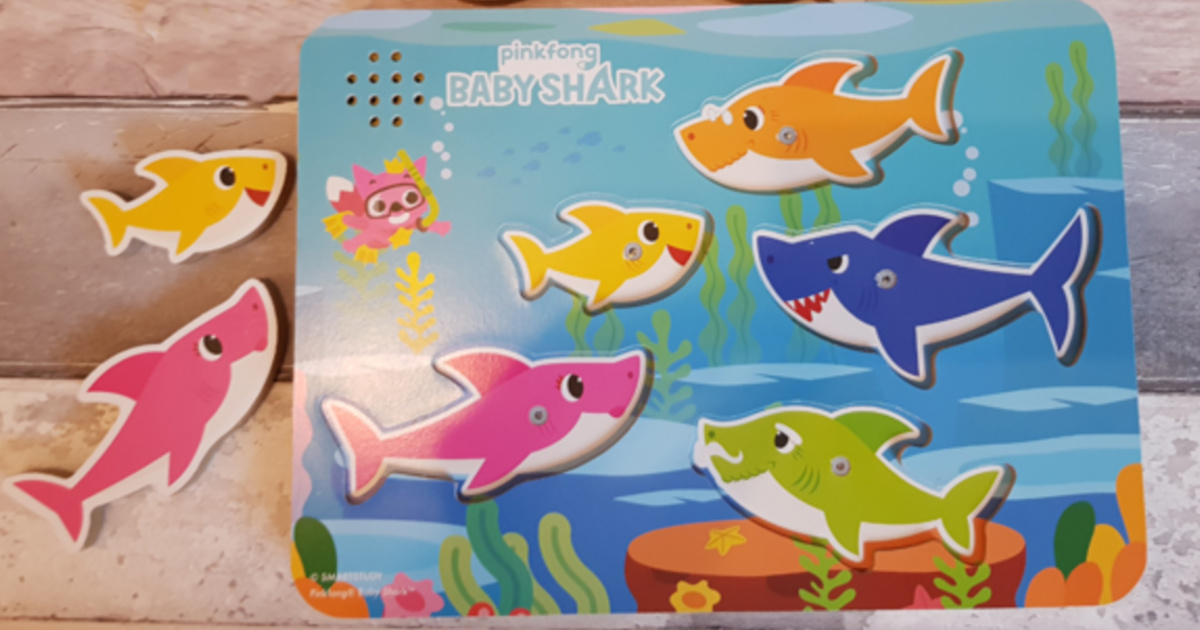 baby shark wooden sound puzzle