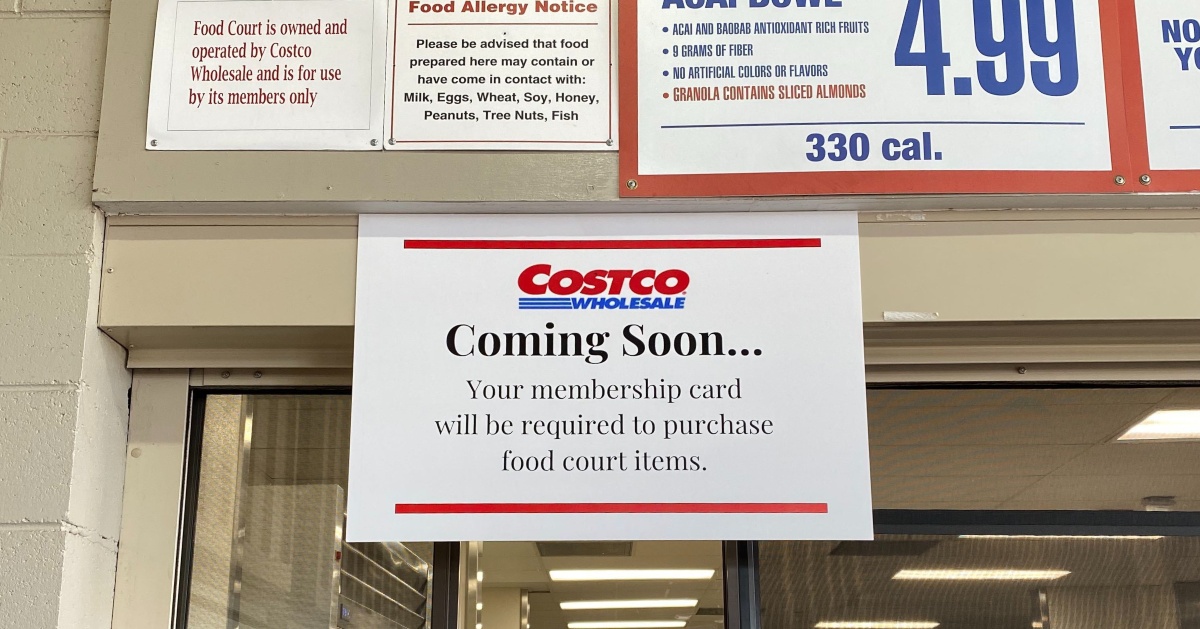 Your Membership Card Will Now Be Required on Your Next Costco Food