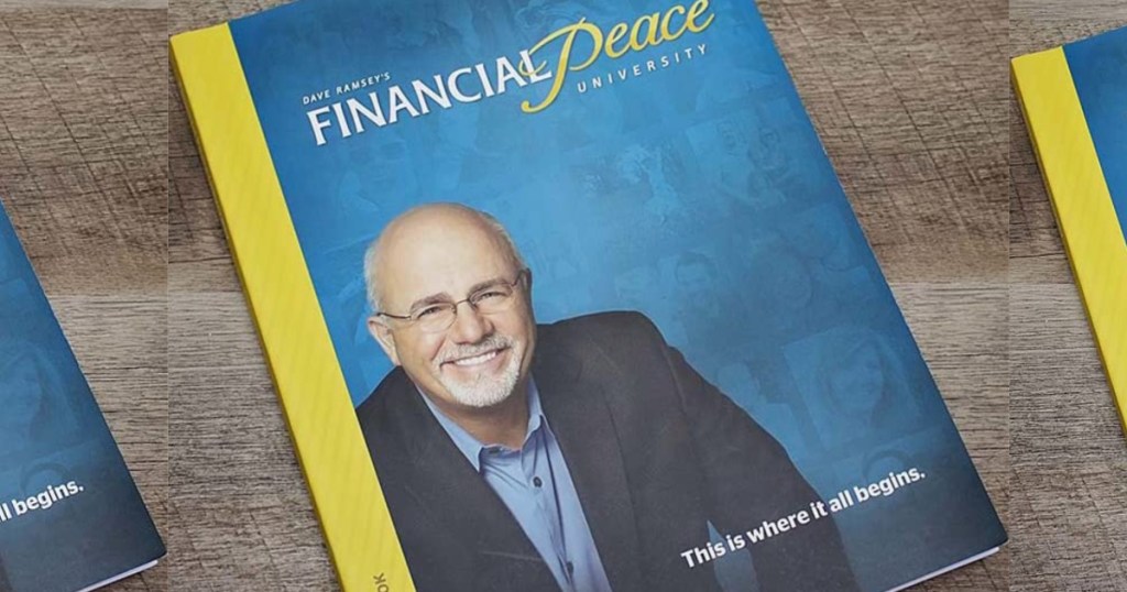 Financial Peace University packet with dave ramsey on cover