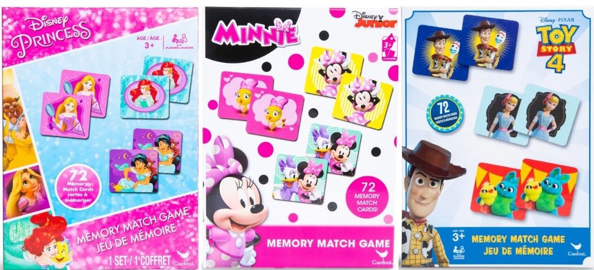 three different card matching memory games