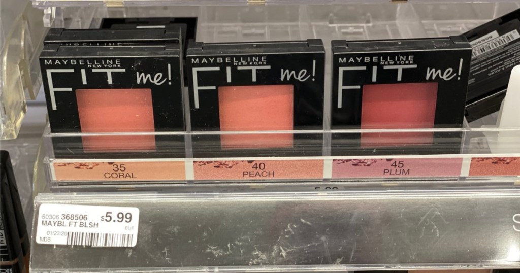 shelf with fit me maybelline blush