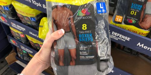 Fruit of the Loom Men’s Boxer Briefs 5-Pack Only $11 on Amazon (Regularly $18)
