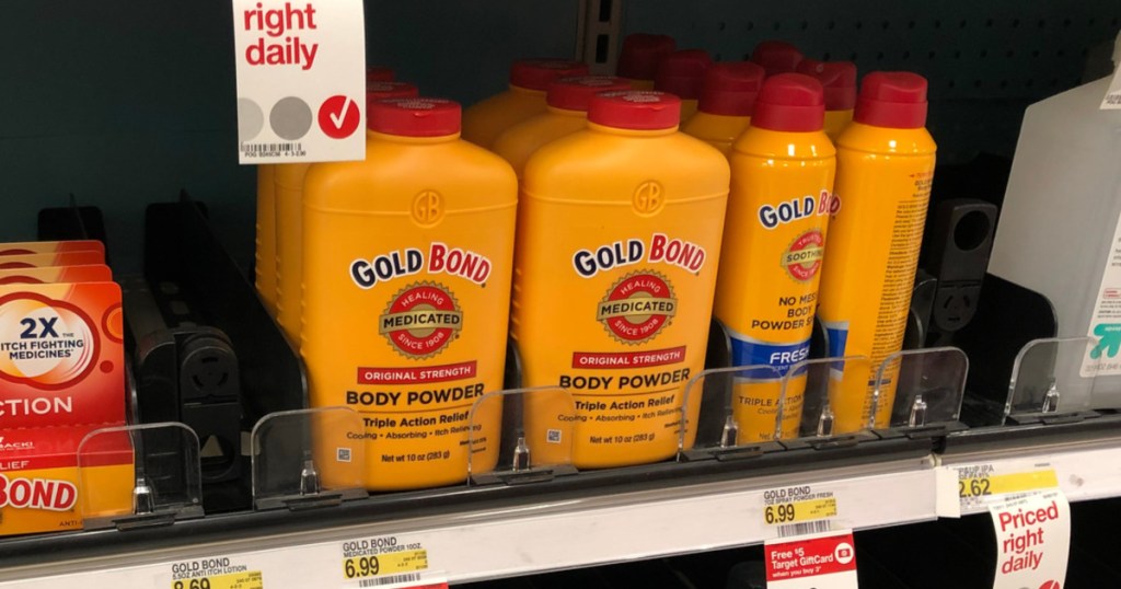 gold bond powder in aisle