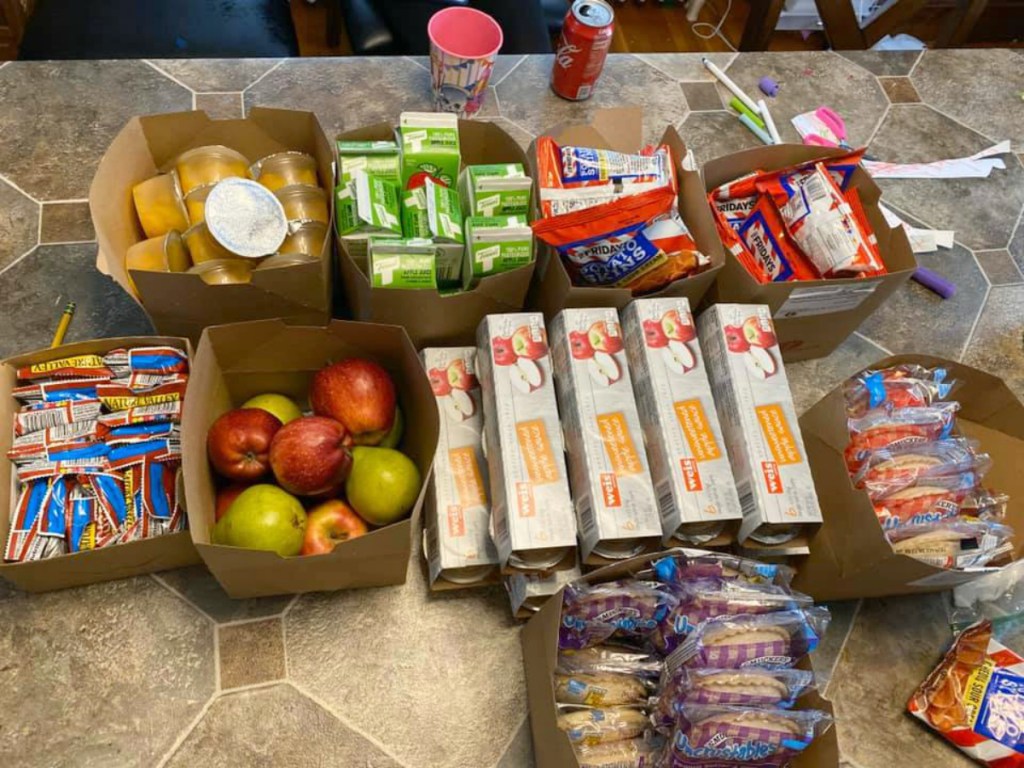 groceries donated during COVID-19