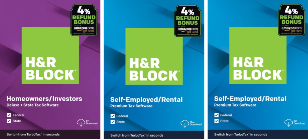 h&r block tax software