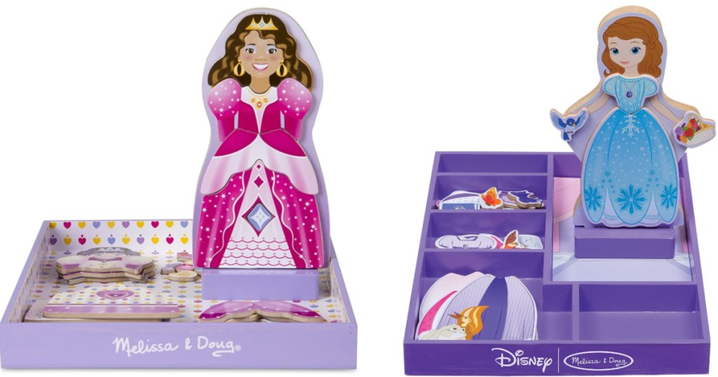 disney magnetic wooden dress up dolls