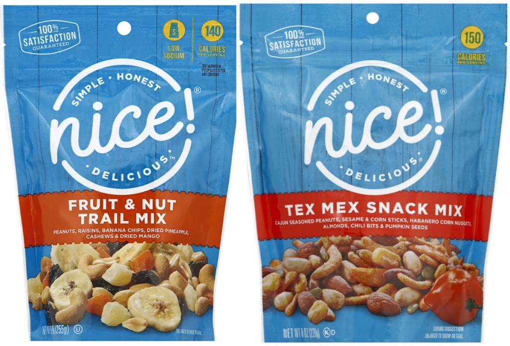 nice! fruit and nut and tex mex snack mix