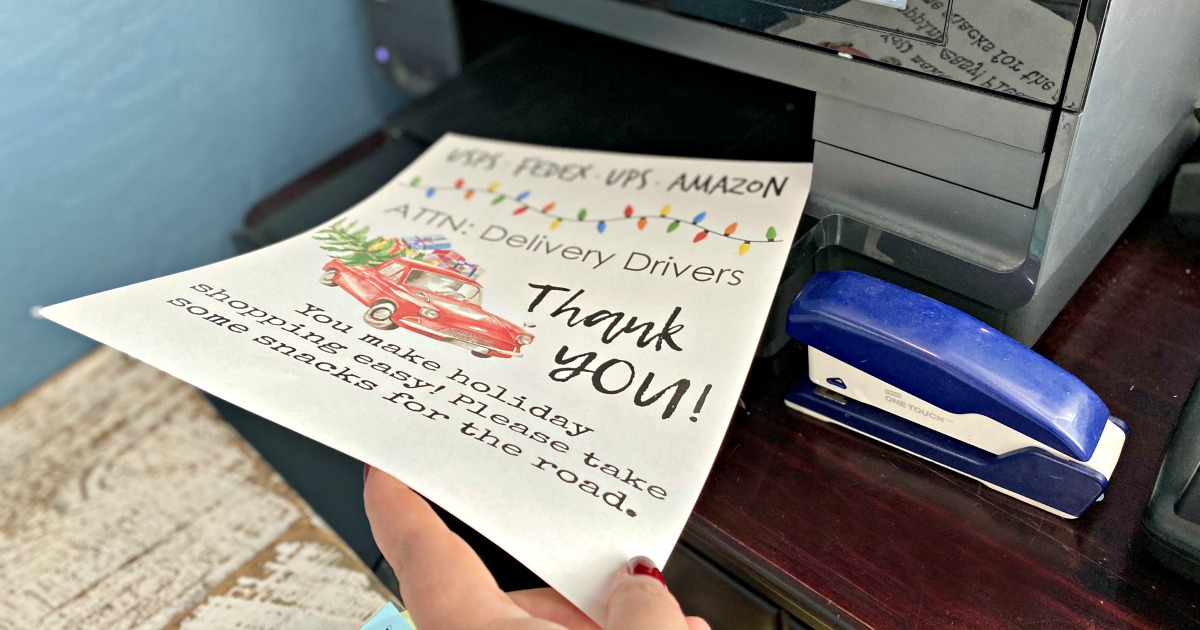 Show Your Appreciation to Delivery Drivers: Download Our Free Printable!