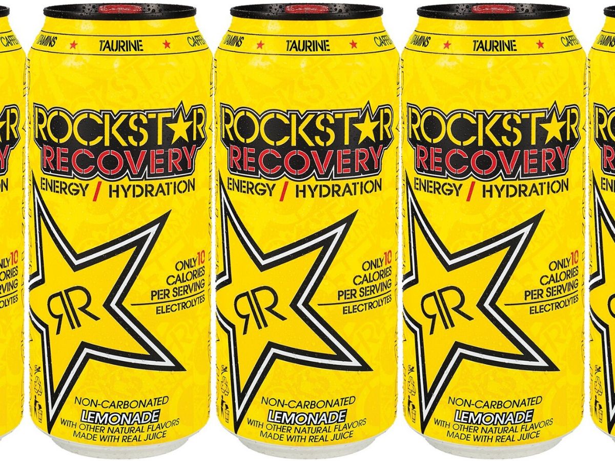  Rockstar Recovery Lemonade Energy Drink, Caffeine and