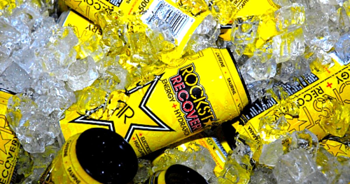 rockstar energy drinks in ice