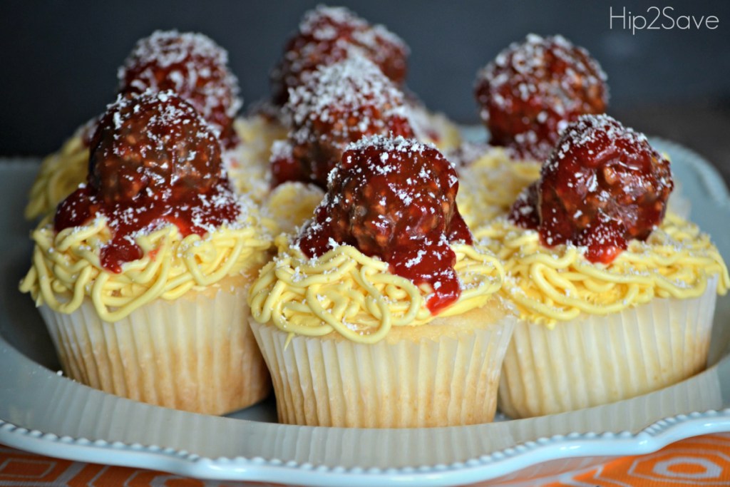 spaghetti and meatballs cupcake for april fools day