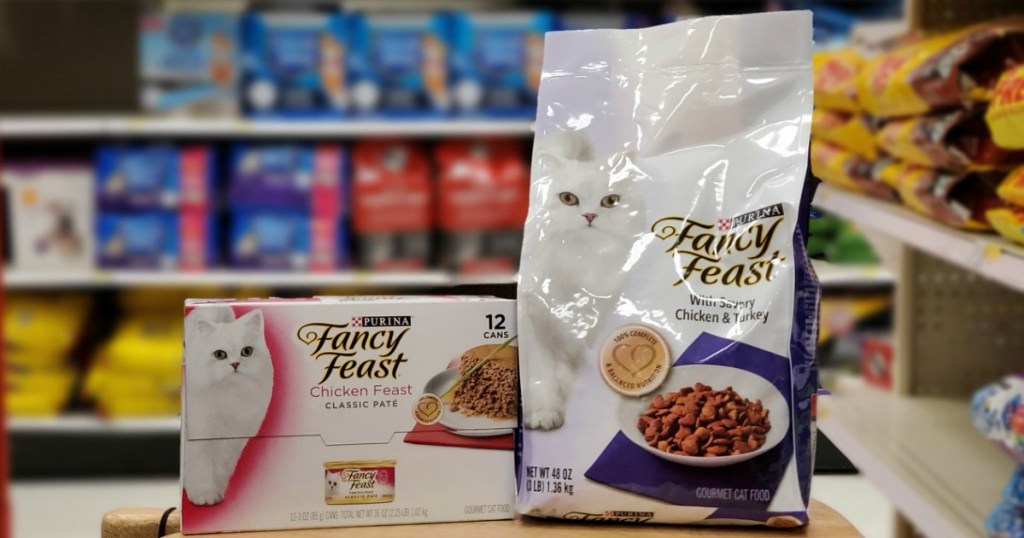 cat food on display in a store