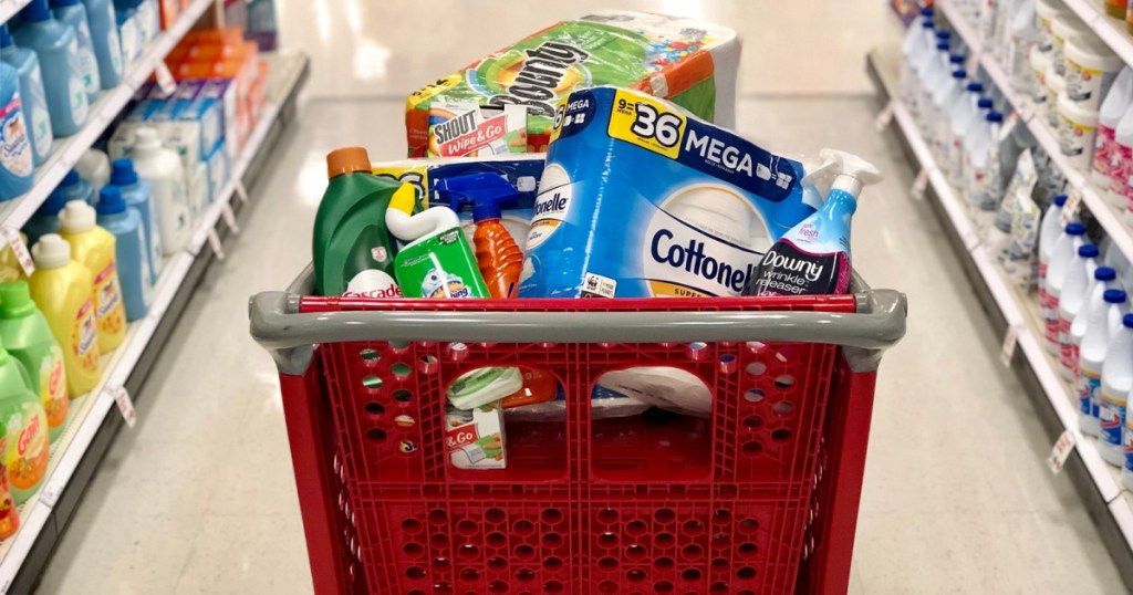 target household essentials in cart