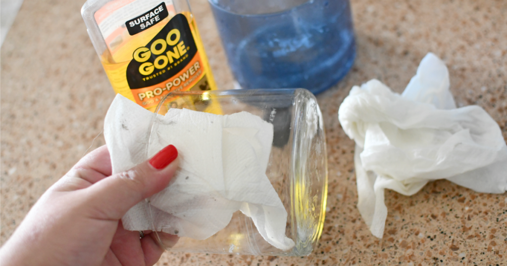 using goo gone to clean candles