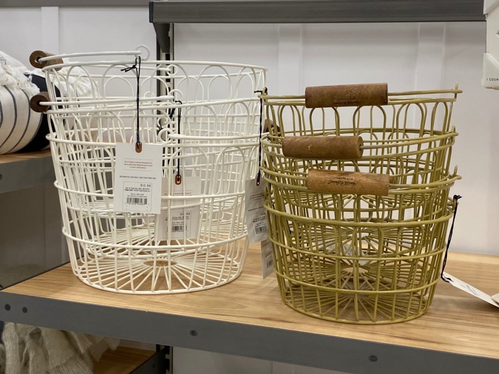 Wire Easter baskets at Target