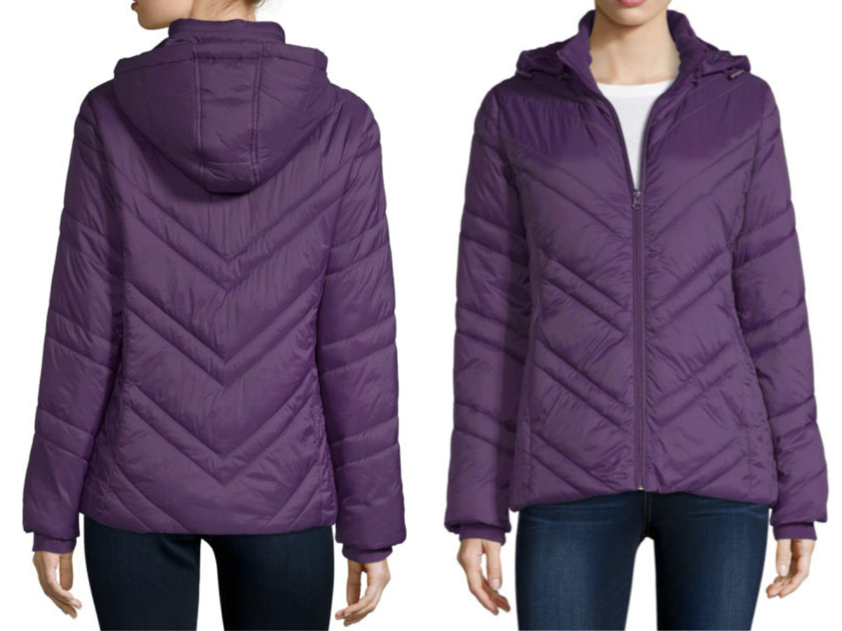 jcpenney xersion lightweight puffer jacket