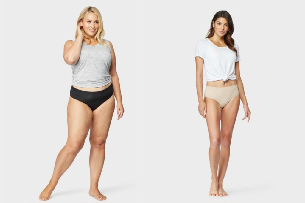 32degrees womens mesh underwear on 2 female models