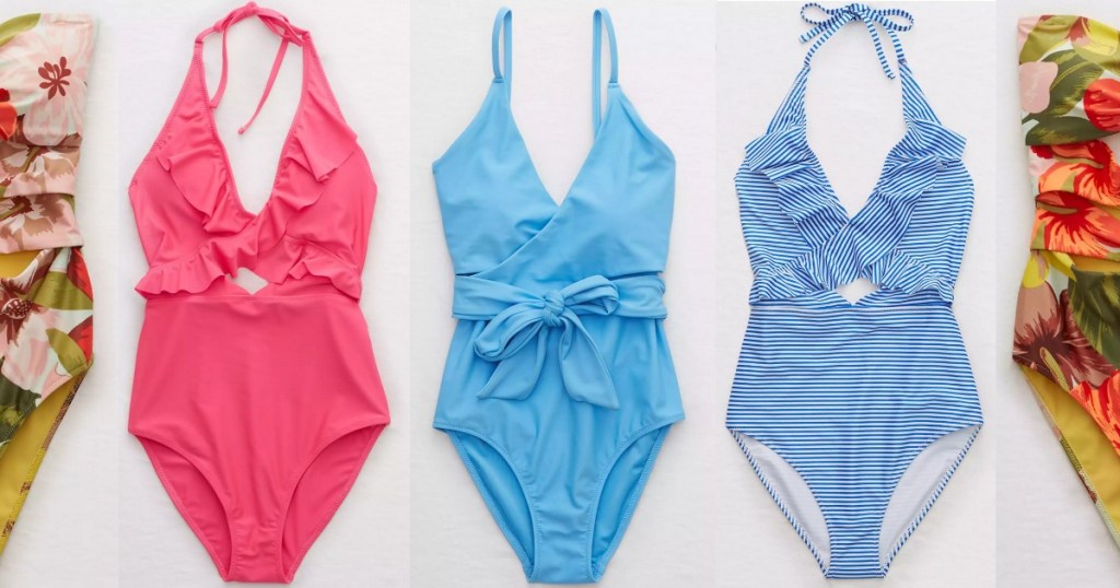 different Aerie one-piece suits