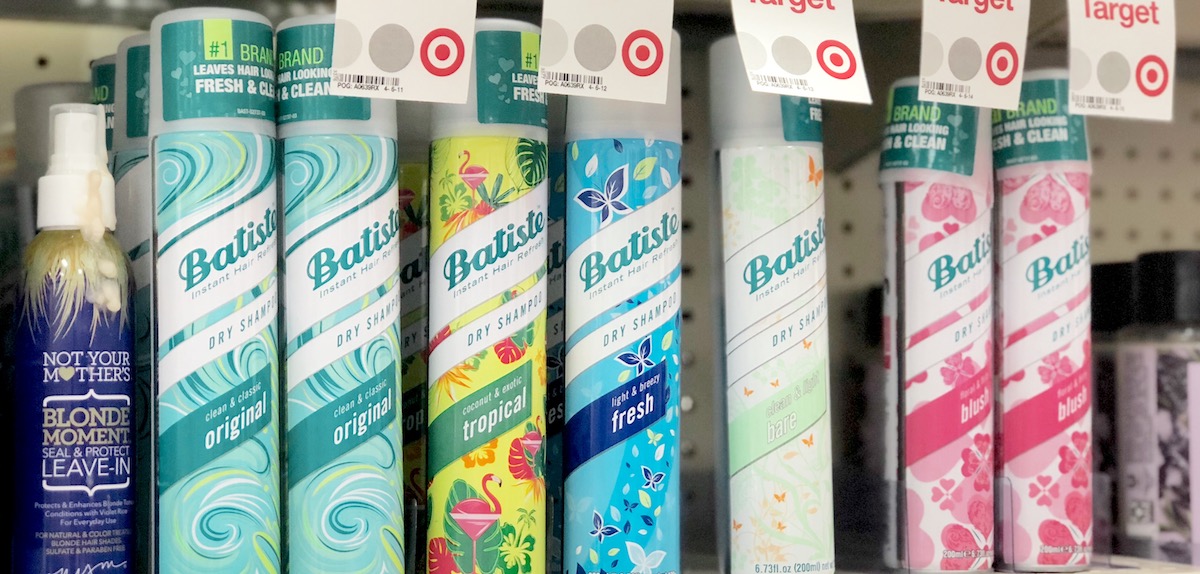 dry shampoo on shelf at Target